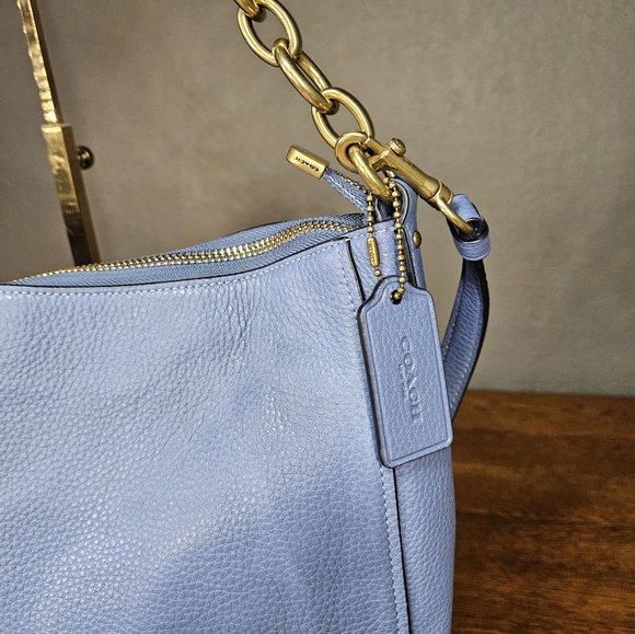Coach Elle Hobo Crossbody Bag Periwinkle and Brass NWT - Picture 5 of 11